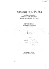 book Topological Spaces: Including a Treatment of Multi-Valued Functions, Vector Spaces and Convexity