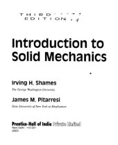 book Introduction to Solid Mechanics (3rd Edition)