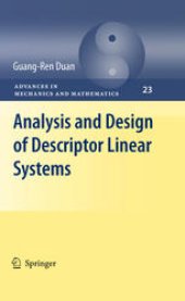 book Analysis and Design of Descriptor Linear Systems