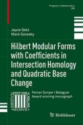 book Hilbert Modular Forms with Coefficients in Intersection Homology and Quadratic Base Change