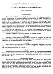 book A Vegetative key to Nebraska grasses