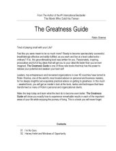 book The Greatness Guide