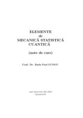 book Quantum statistics/Fizica cuantica statistica