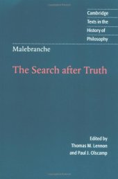 book The Search after Truth: With Elucidations of The Search after Truth