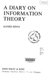 book A diary on information theory