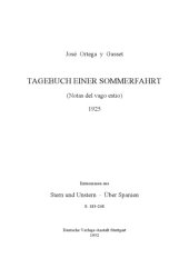 book TAGEBUCH EINER SOMMERFAHRT. (Notas del vago estio)