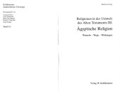 book Religionen in der Umwelt des Alten Testaments 3: Ägyptische Religion