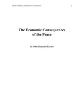 book The Economic Consequences Of The Peace