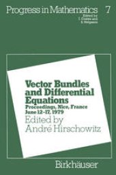 book Vector Bundles and Differential Equations: Proceedings, Nice, France June 12–17, 1979