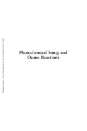 book Photochemical Smog and Ozone Reactions