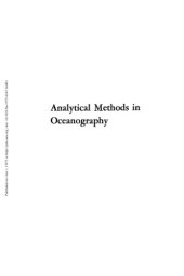 book Analytical Methods in Oceanography