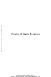 book Oxidation of Organic Compounds vol.I