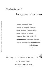 book Mechanisms of Inorganic Reactions