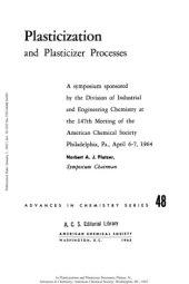 book Plasticization and Plasticizer Processes