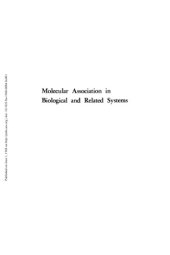 book Molecular Association in Biological and Related Systems