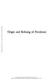 book Origin and Refining of Petroleum