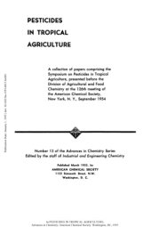 book Pesticides In Tropical Agriculture