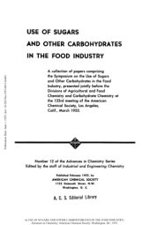 book Use of Sugars and Other Carbohydrates in the Food Industry