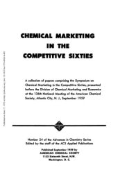 book Chemical Marketing in the Competitive Sixties