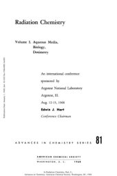 book Radiation Chemistry Vol.I Aqueous Media, Biology, Dosimetry