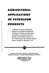 book Agricultural Applications of Petroleum Products