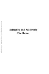 book Extractive and Azeotropic Distillation