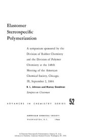 book Elastomer Stereospecific Polymerization