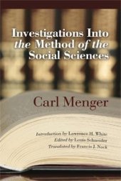 book Investigations into the Methods of the Social Sciences