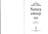 book Natura emocji. Podstawowe zagadnienia