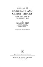 book History of Monetary and Credit Theory