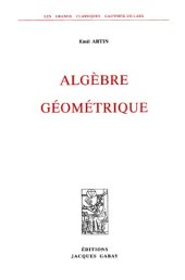 book Algèbre géométrique