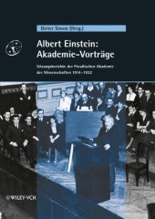 book Albert Einstein: Akademie-Vorträge: Sitzungsberichte der Preußischen Akademie der Wissenschaften 1914-1932