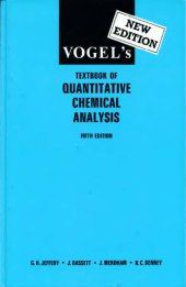 book Vogel's textbook of quantitative chemical analysis