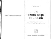 book Historia natural de la religión