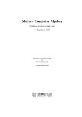 book Modern computer algebra, Solutions for selected exercises