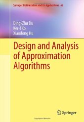 book Design and Analysis of Approximation Algorithms 