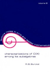 book Characterizations of C(X) among its subalgebras