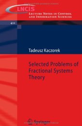 book Selected Problems of Fractional Systems Theory 