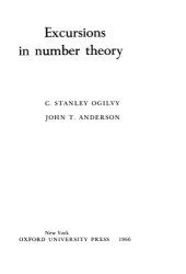 book Excursions in Number Theory