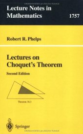 book Lectures on Choquet’s Theorem