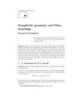 book Symplectic Geometry and Floer Homology