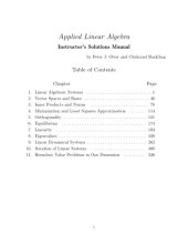 book Instructor's Solution Manual for "Applied Linear Algebra" (with Errata)