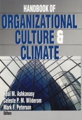 book Handbook of Organizational Culture and Climate