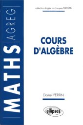 book Cours d’algèbre