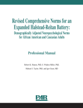 book Revised Comprehensive Norms for an Expanded Halstead-Reitan Battery: Demographically Adjusted Neuropsychological Norms for African American and Caucasian Adults, Professional Manual