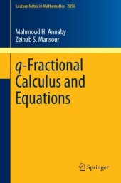 book q-Fractional Calculus and Equations