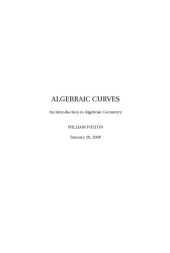 book Algebraic Curves: An Introduction to Algebraic Geometry