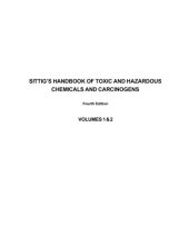 book Sittig's Handbook of Toxic and Hazardous Chemicals and Carcinogens (Sittig's Handbook of Toxic & Hazardous Chemicals & Carcinogens) (2 Volumes)