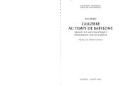 book L'algèbre au temps de Babylone