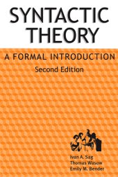 book Syntax a formal introduction